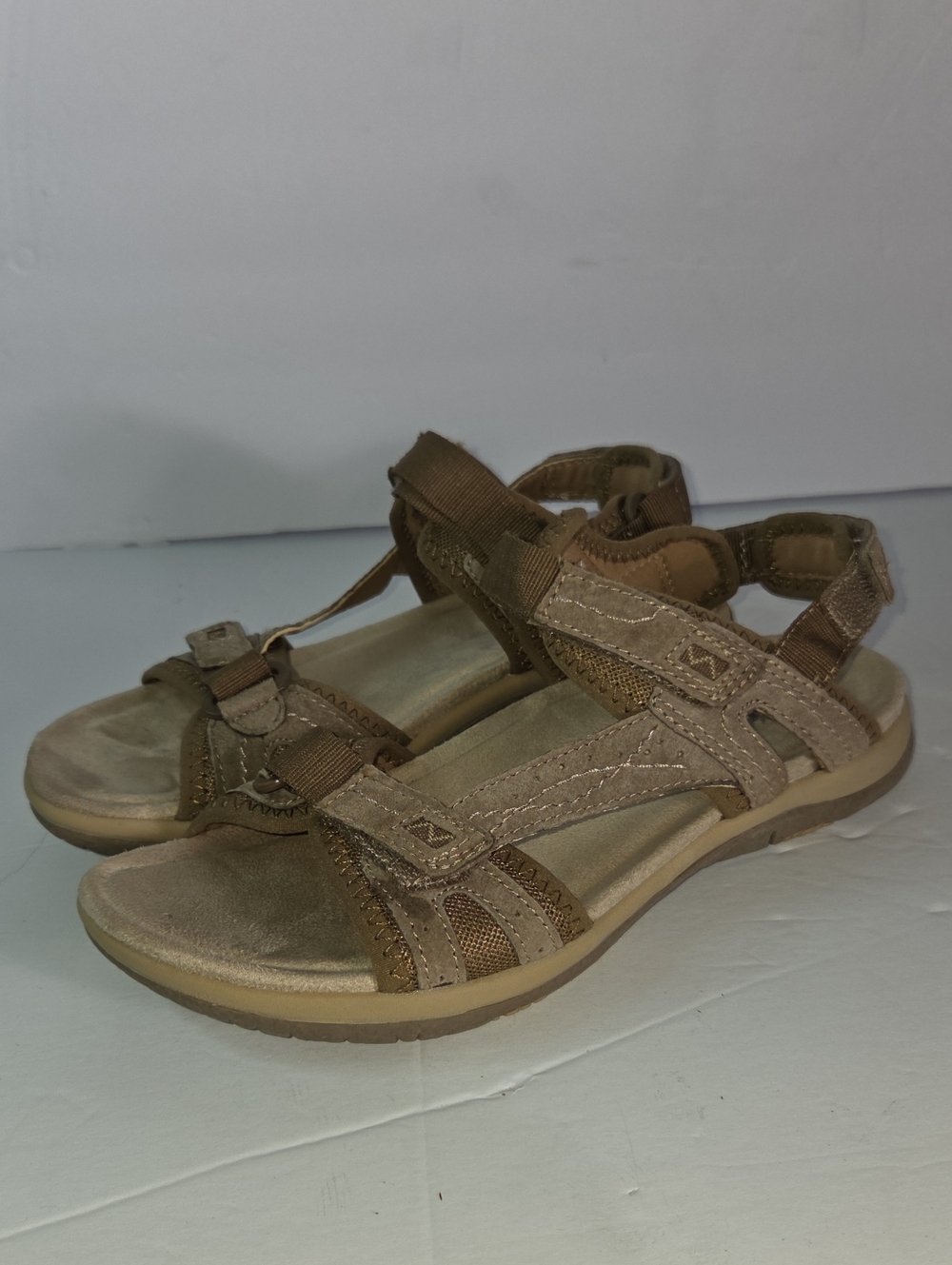 Earth Spirit Shayla Womens Leather Upper Adjustable Outdoor Sandals Size 7.5